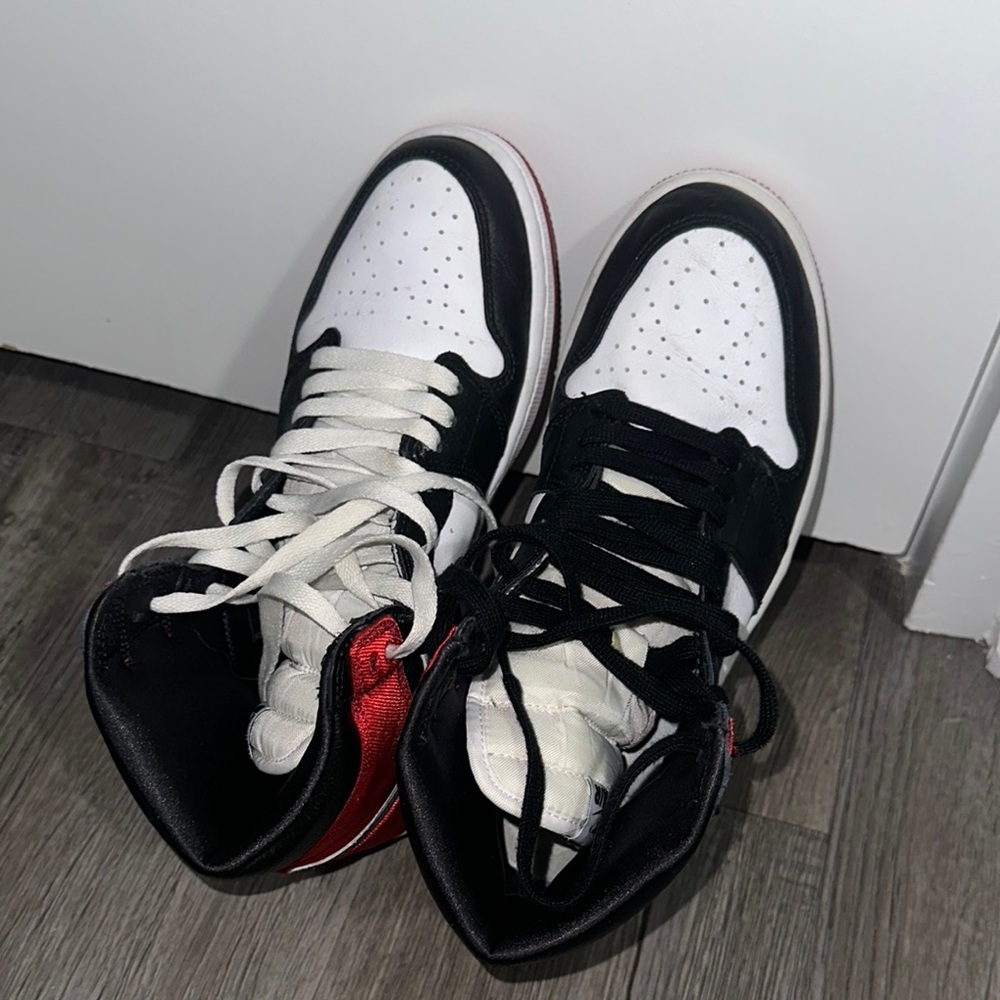 Black and White High-Top Sneakers